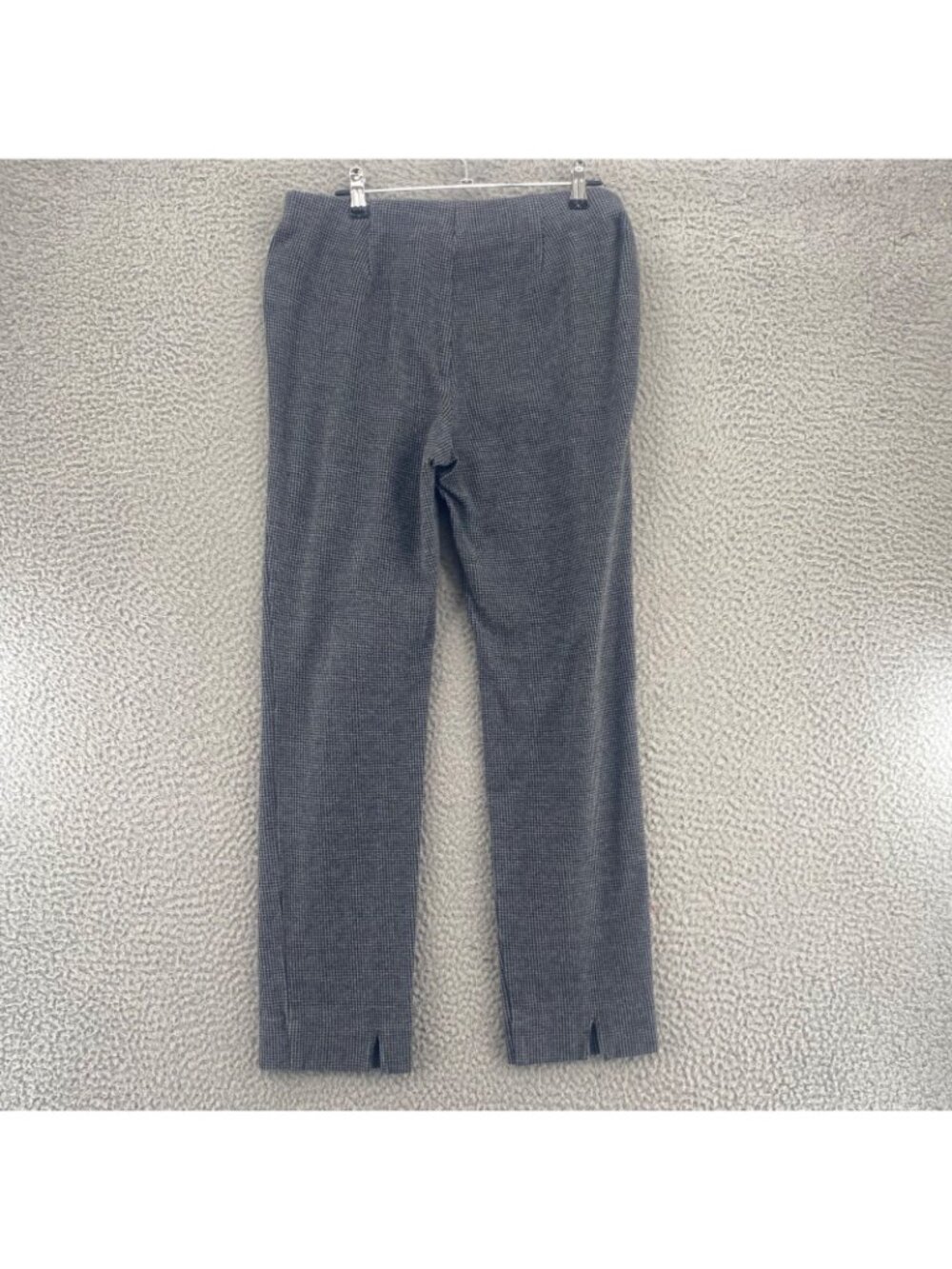 J Jill Pants Womens Small Gray Houndstooth Ponte Slim Leg Crop Tapered Stretch - Picture 3 of 12